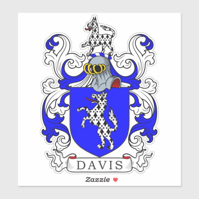 Adesivo Davis Family Crest (Folha)