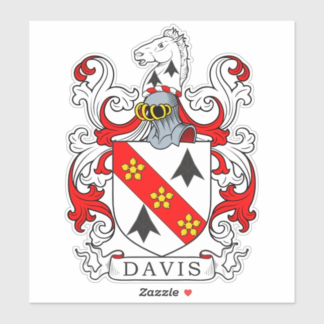 Adesivo Davis Family Crest (Folha)