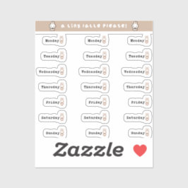 Adesivo Days of the week sticker sheet