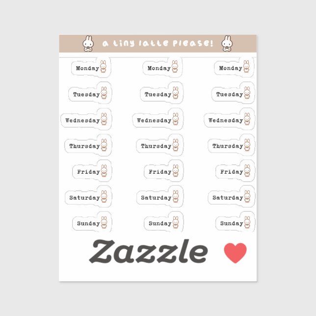 Adesivo Days of the week sticker sheet (Folha)