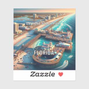 Adesivo Daytona Beach Pier Florida 3 Inch Vinyl Sticker