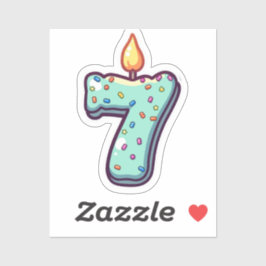 Adesivo de 7º Aniversário