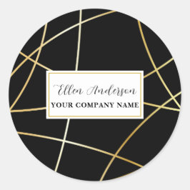 adesivo de abstrato dourado