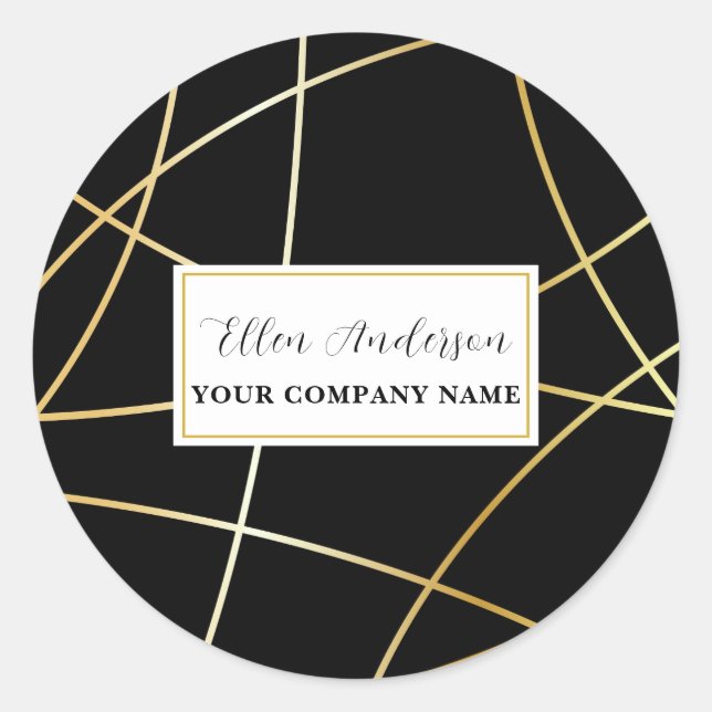 adesivo de abstrato dourado (Frente)