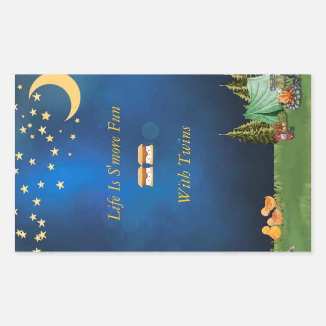 Adesivo de Acampamento com S'mores (Frente)