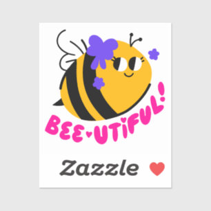 Adesivo de Afirmação Diária Bee-utiful