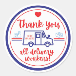 Adesivo de Agradecimento aos Trabalhadores de Entr