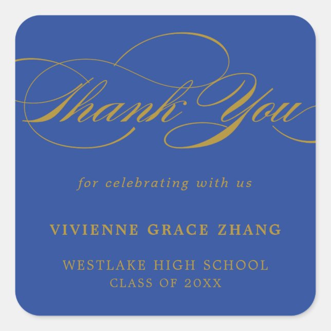 ADESIVO DE AGRADECIMENTO COM LETRA ELEGANTE E COM  (Frente)