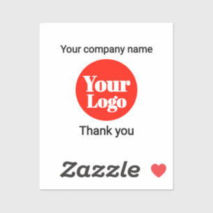 Adesivo de Agradecimento com Logotipo Personalizad
