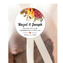 Adesivo de agradecimento com tema de outono