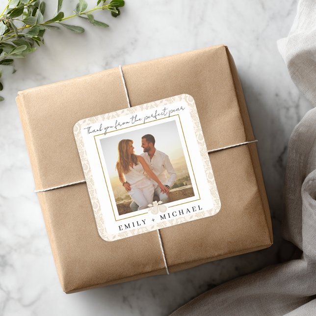 Adesivo de Agradecimento de Foto Pérola Perfeita D (Photo Sticker)