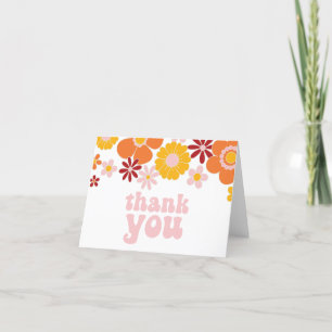 Adesivo de agradecimento floral retrô