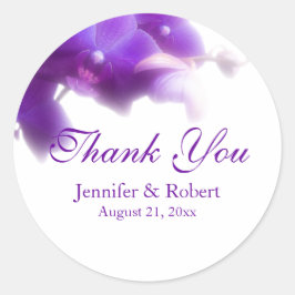 Adesivo de Agradecimento Orquídea Roxa