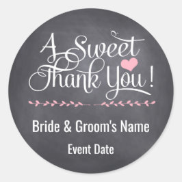 Adesivo de agradecimento para casamentos e festas 