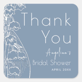 Adesivo de agradecimento para chá de noiva.