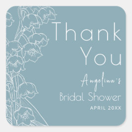 Adesivo de agradecimento para chá de noiva.