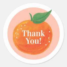 Adesivo de Agradecimento Redondo de Citros Doces