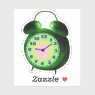 Adesivo de alarme verde e rosa