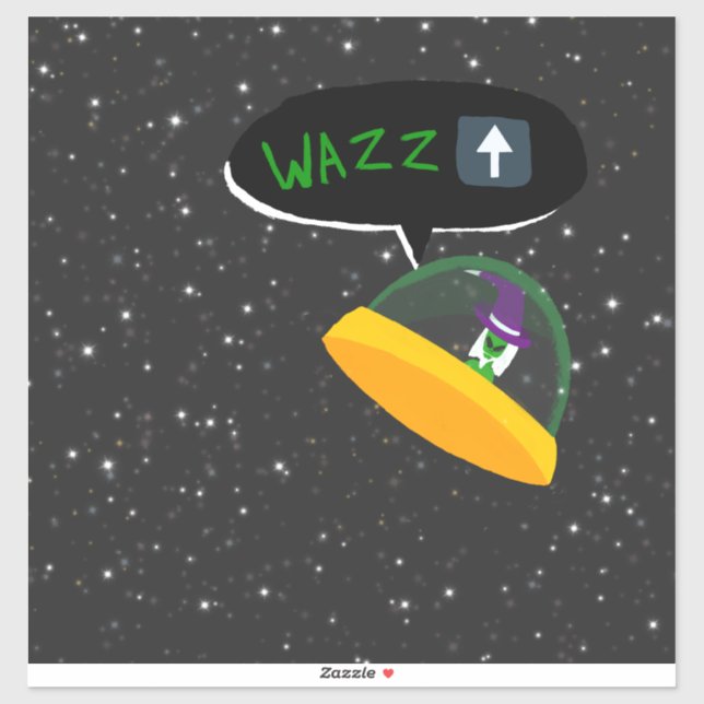 Adesivo de Alien Mágico!! (Folha)