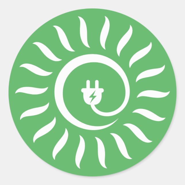 adesivo de alternativo verde para energia solar (Frente)