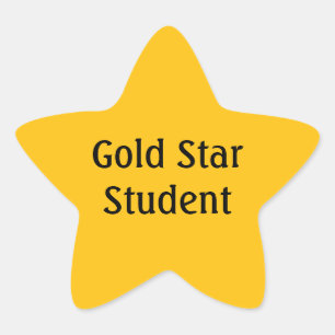 Adesivo de Aluno Estrela de Ouro Recompensa Prof