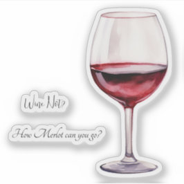 Adesivo de Amante de Vinho Tinto com Frases Divert