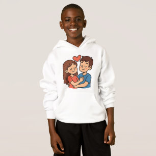 Adesivo de Amor Fofo Casal de Desenho Animado A