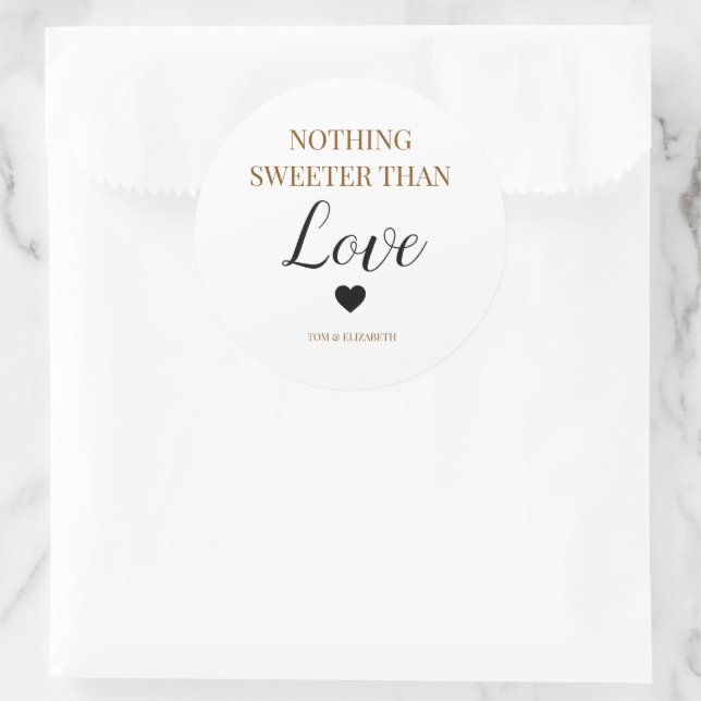 Adesivo de amor personalizado redondo (Bolsa)
