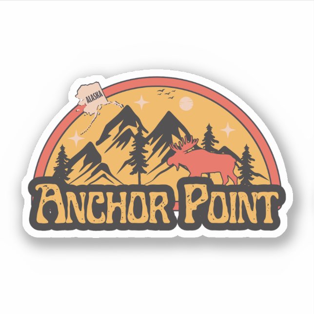 Adesivo de Anchor Point, Alasca (Frente)