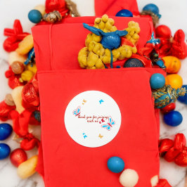 Adesivo de aniversário da borboleta