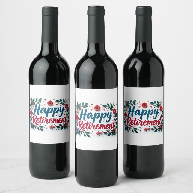 Adesivo de Aposentadoria Feliz (Happy Retirement Stickers for wine bottles!)