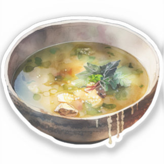 Adesivo de Arte de Sopa Coreana Miniatura