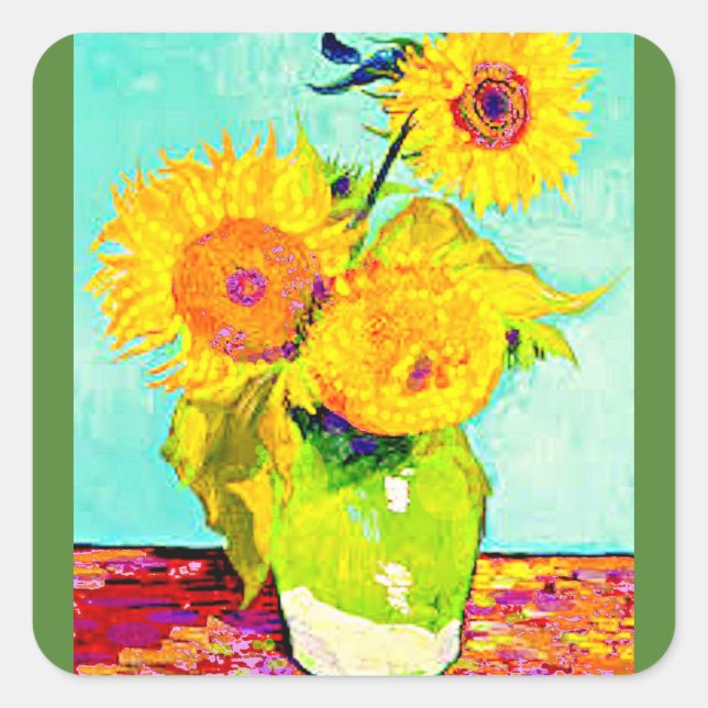 Adesivo de arte,Van Gogh, Girassóis (Frente)