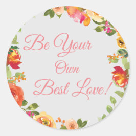 Adesivo de autoluva floral de aquarela