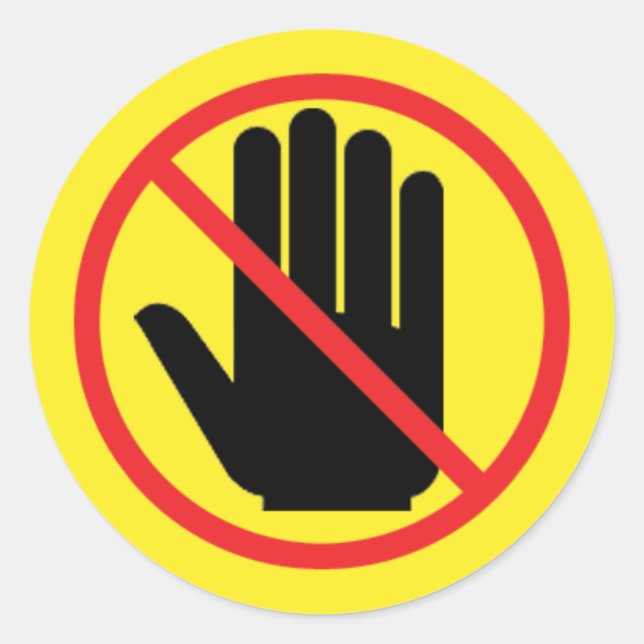 adesivo de aviso (Frente)