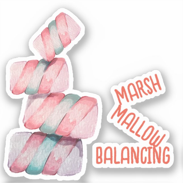 Adesivo de balanceamento de marshmallow (Frente)