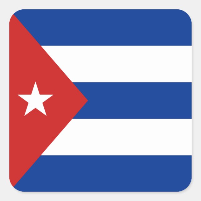 Adesivo de bandeira de Cuba (Frente)