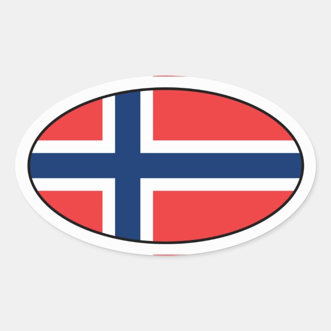 Adesivo de bandeira norueguesa (Frente)