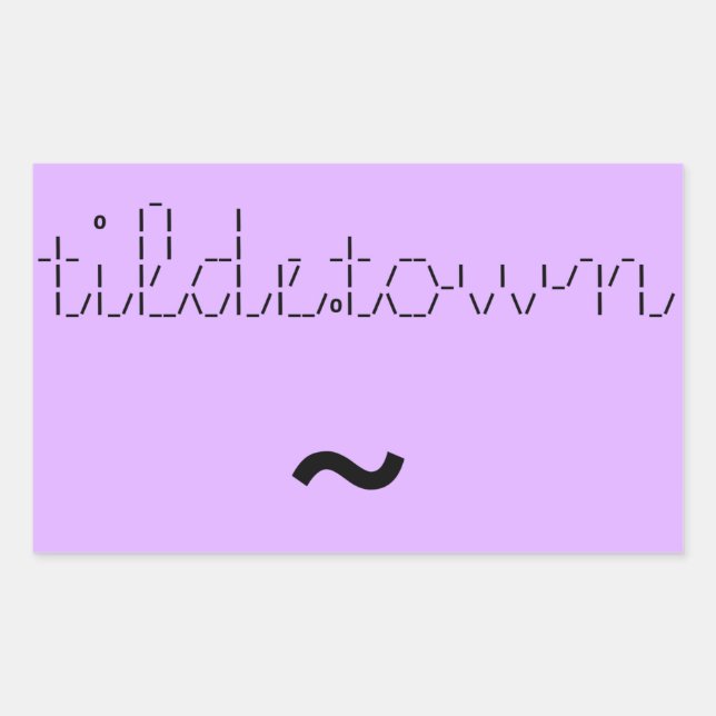 adesivo de banner de bastidor.town ascii (Frente)