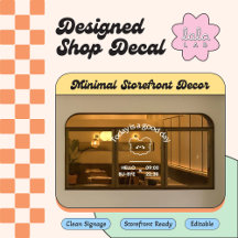 Adesivo de Boas-Vindas Tendência Branca para Cafet