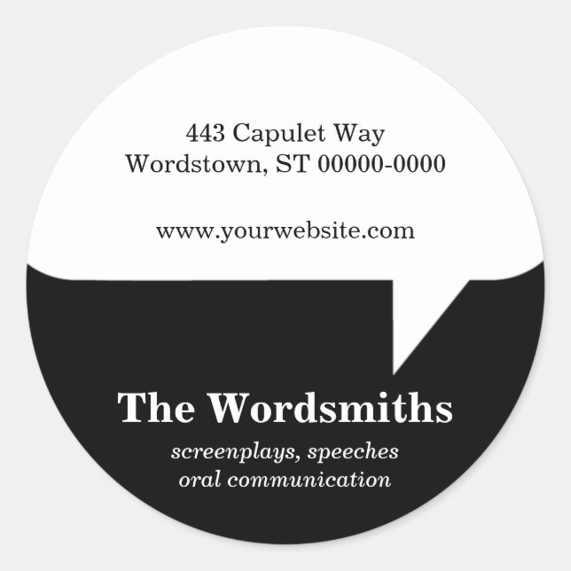 Adesivo de bolhas de voz (Frente)