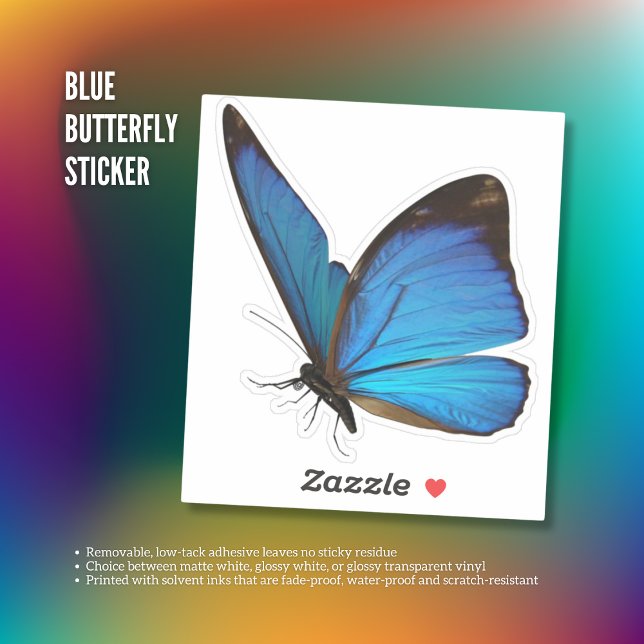 Adesivo de borboleta azul (Blue Butterfly Sticker)