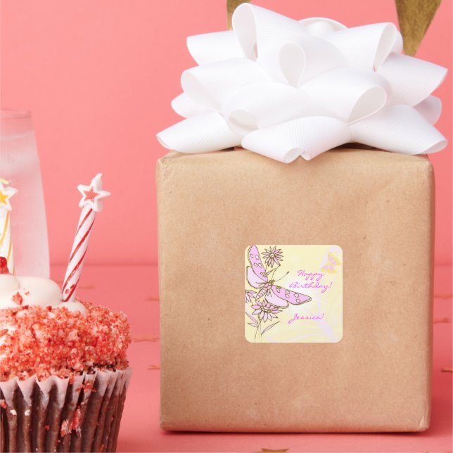 Adesivo de borboleta cor-de-rosa (Festa)