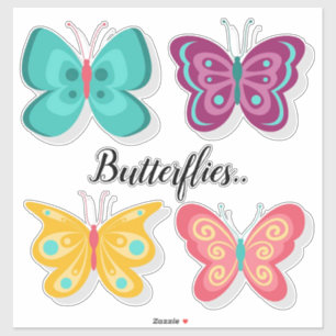 Adesivo de borboletas