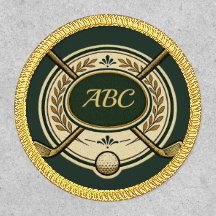 Adesivo de Brasão de Clube de Golfe com Iniciais P