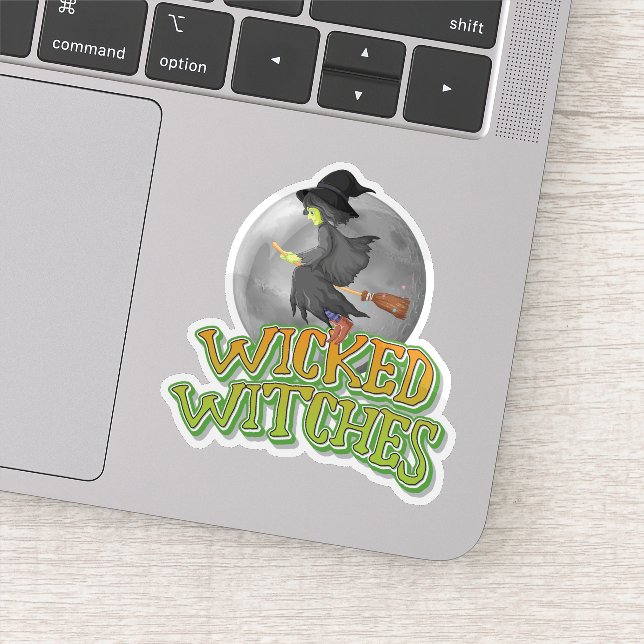 adesivo de bruxas más do Halloween (Detalhe)