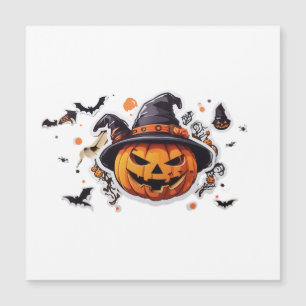 Adesivo de Cabeça de Abóbora de Haloween Transpare