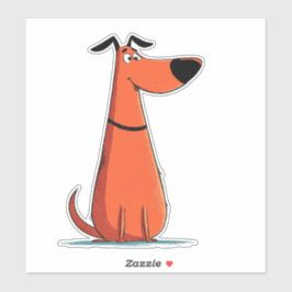 Adesivo de cachorro de desenho engraçado