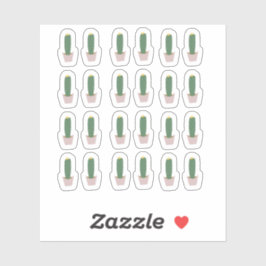 Adesivo de Cacto Alto em vaso Botânico Cactos Dese