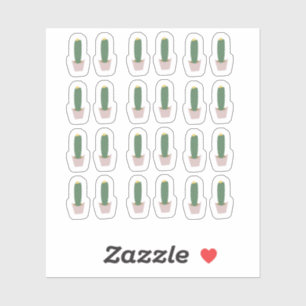 Adesivo de Cacto Alto em vaso Botânico Cactos Dese